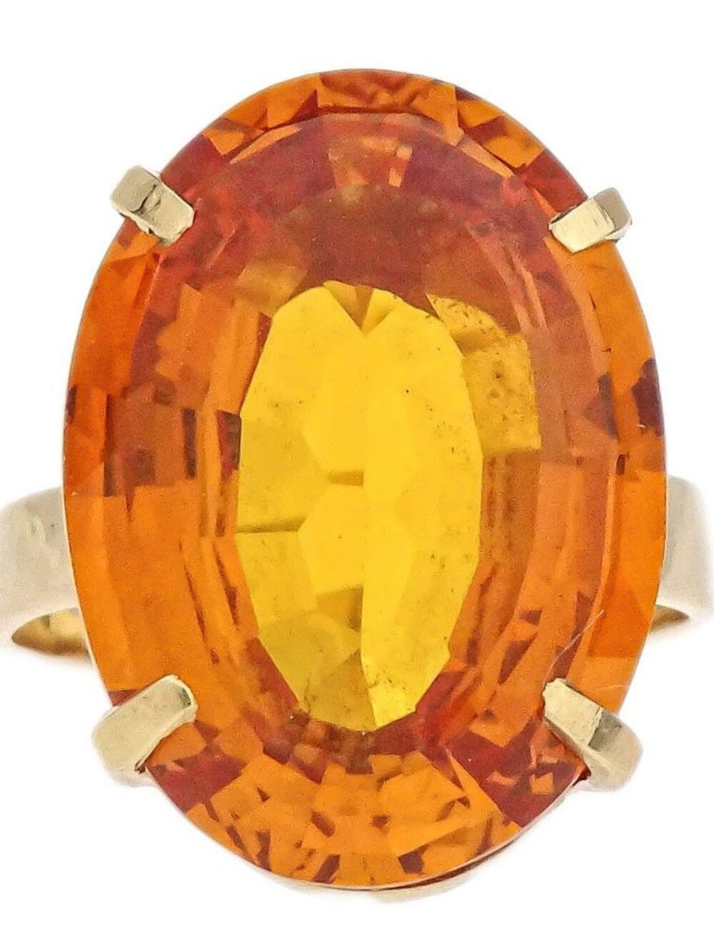 Ring 18K Gold Citrine #49 Jewelry